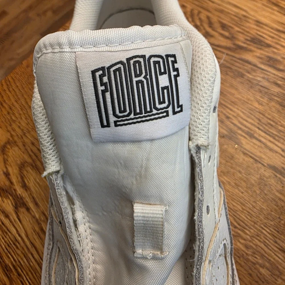 Nike Son of Force Low White‎ Black Custom Spray Swoosh Kids Sneakers 615153-109